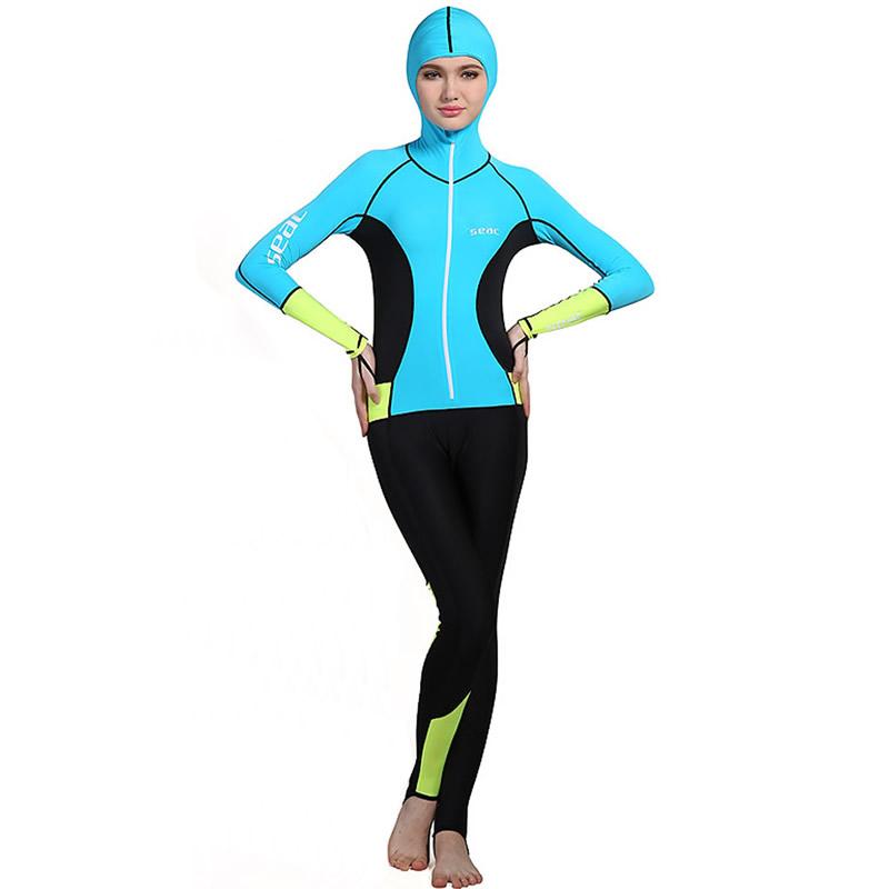 0.5mm Women Lycra Wetsuit Surf Snorkeling Clothing Hooded Swimsuit