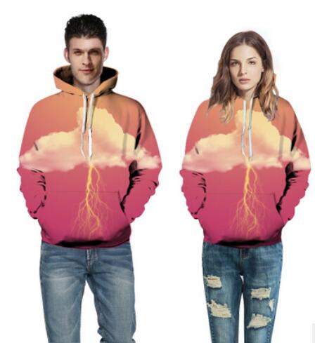 3D digital printing with hat  clothing men and women models hooded sweater