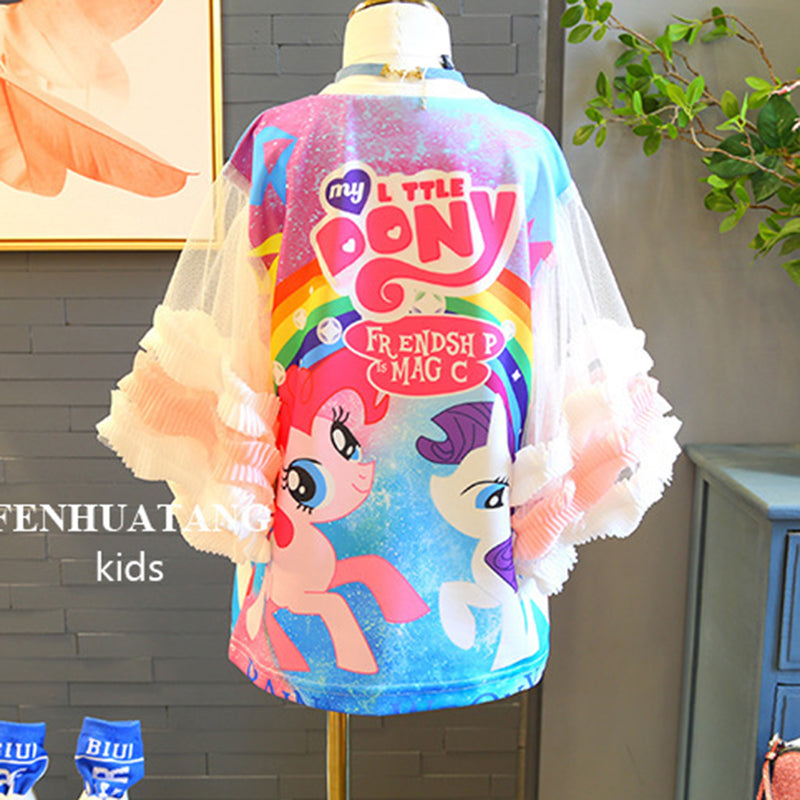 Baby Girl Clothes  My Little Poli Foal Children's Clothing Girl Costume Cute Pony Princess Dress Tulle Rainbow Dress