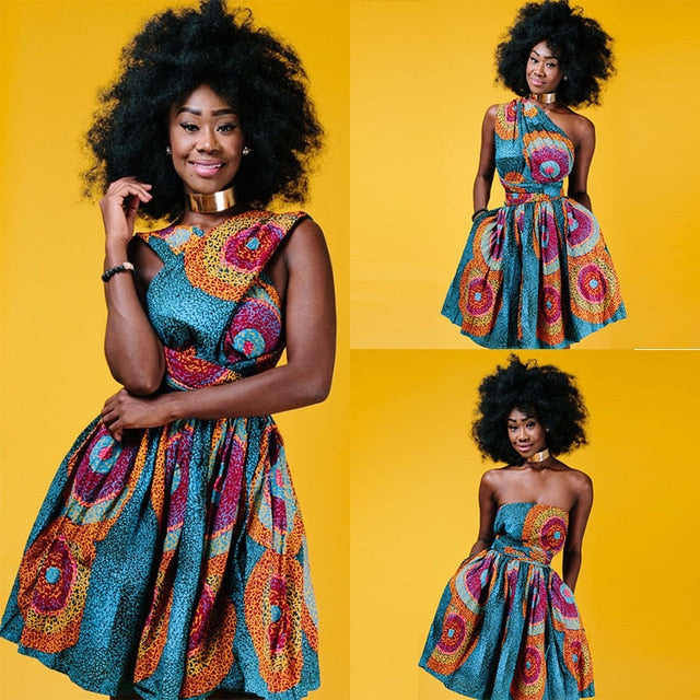 African Dresses Design Fashion Digital Printing african women clothing