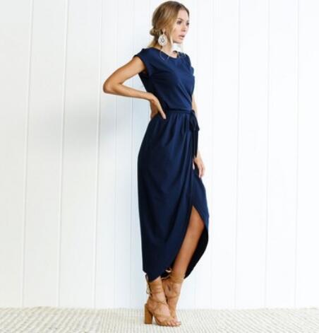 O-neck Short Sleeve Dresses  Lady Clothing Dress