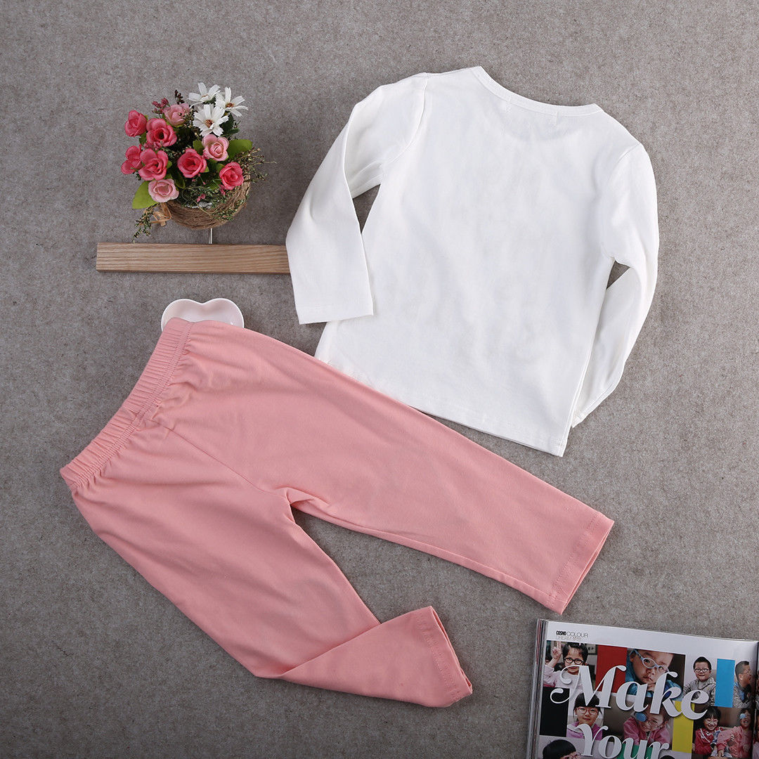 Toddler Kids Baby Girls Clothes Toddler Kids T-shirt Tops + Long Pants Trousers 2pcs Outfit Clothing Set