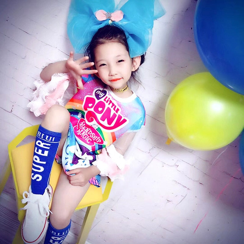 Baby Girl Clothes  My Little Poli Foal Children's Clothing Girl Costume Cute Pony Princess Dress Tulle Rainbow Dress