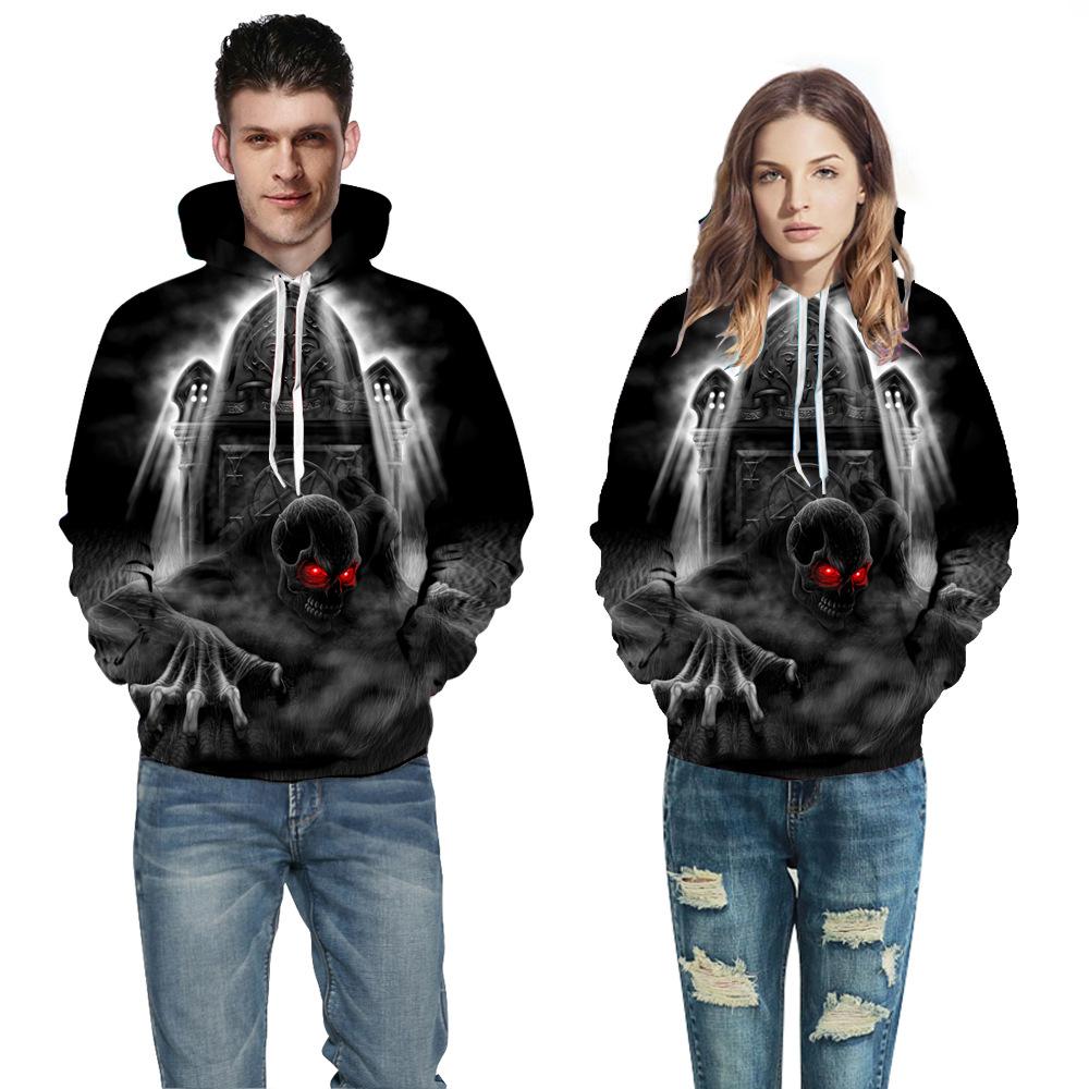 3D digital printing with hat  clothing men and women models hooded sweater