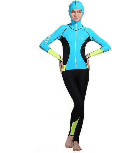 0.5mm Women Lycra Wetsuit Surf Snorkeling Clothing Hooded Swimsuit