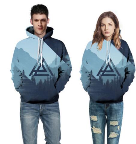 3D digital printing with hat  clothing men and women models hooded sweater
