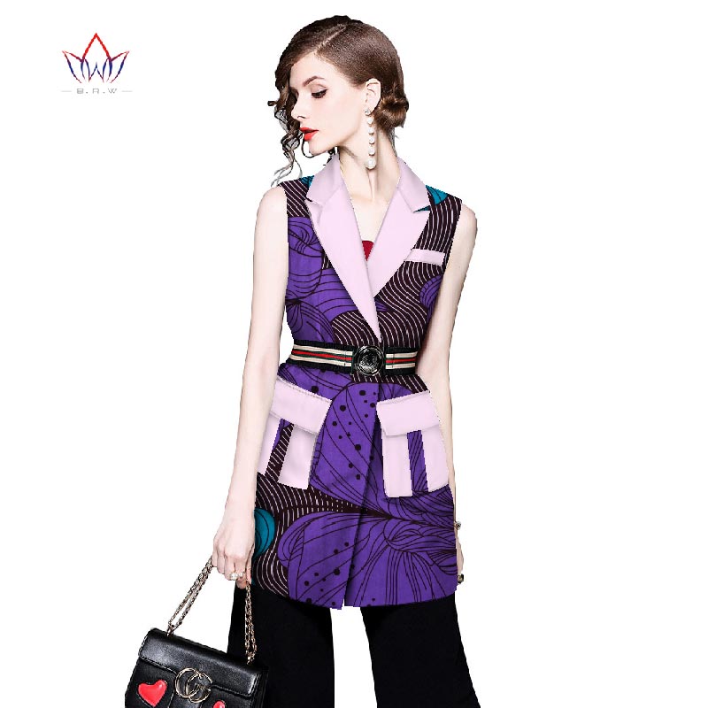 Women African Clothing Dashiki women top notched African Style Sleeveless Outwear Africa Print clothing