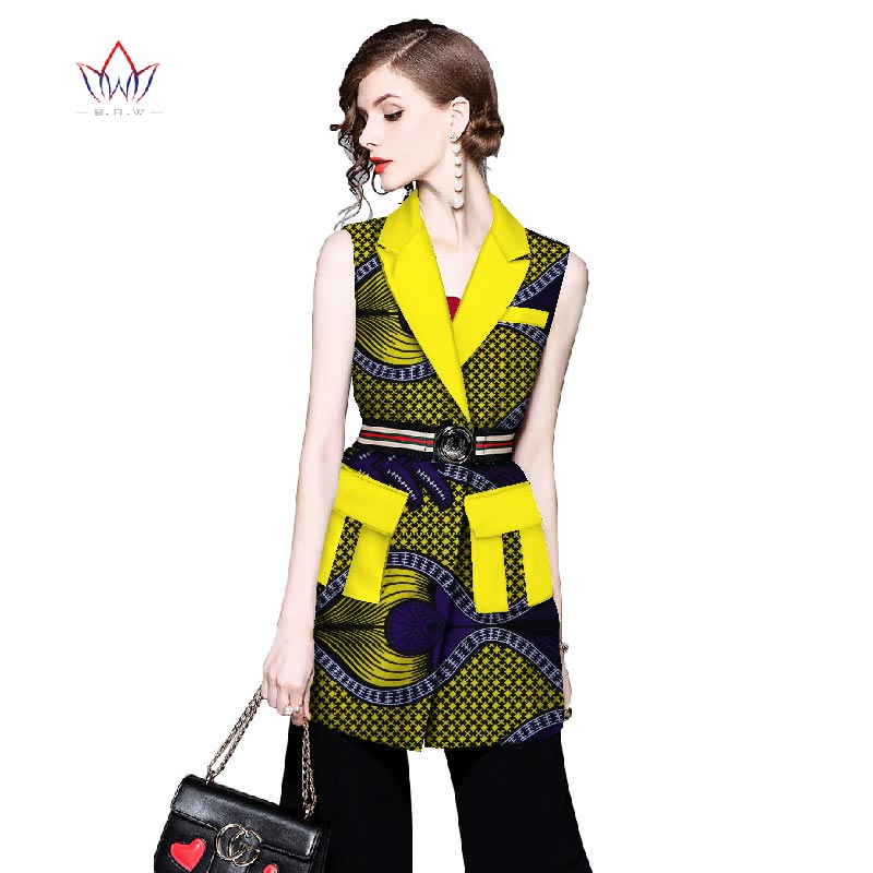 Women African Clothing Dashiki women top notched African Style Sleeveless Outwear Africa Print clothing
